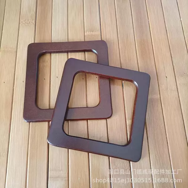Luggage Accessories 14*14 Square Wooden Handle DIY Handmade Bag Accessories Wooden Handle Wooden Handle