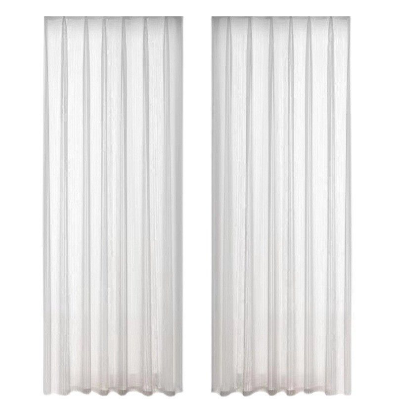 Cortina de gasa de diamante transparente gasa blanca anti-enganche Pantalla de ventana blanca sala de estar balcón dormitorio terminado cortina al por mayor