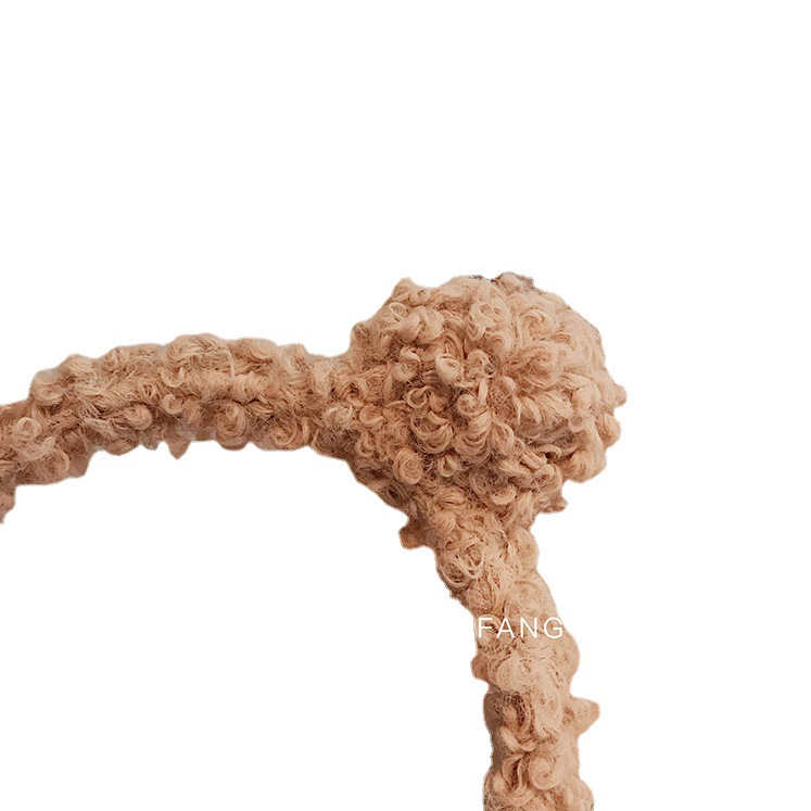 Corea del Sur venden lindas orejas de cabello de cordero de oso de pelo de pelo de pelo de peluche de otoño y invierno broche de pelo de pelo de peluche joyería