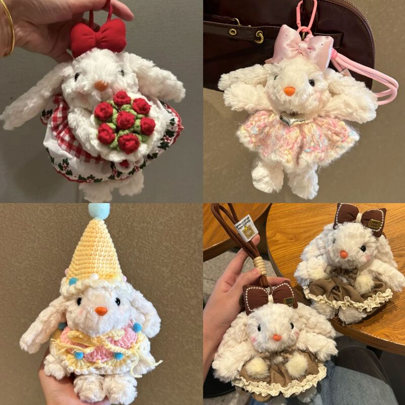 Ear-hanging rabbit bag cute high-value key chain pendant doll rabbit plush doll cartoon pendant gift Ear-hanging rabbit bag cute high-value key chain pendant doll rabbit plush doll cartoon pendant gift