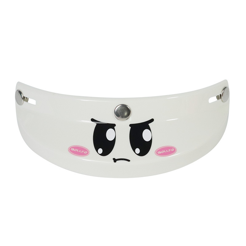 Half Helmet 3/4: Universal Auto Parts and Accessories - cute-visor-white-angry