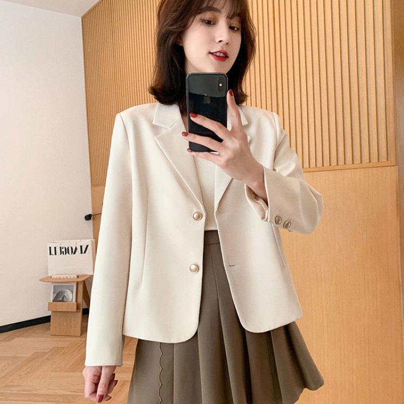 Casual Niche Design Sense Non-ironing Suit Jacket Women's High-grade Short 2024 Spring New Fashionable Small Suit