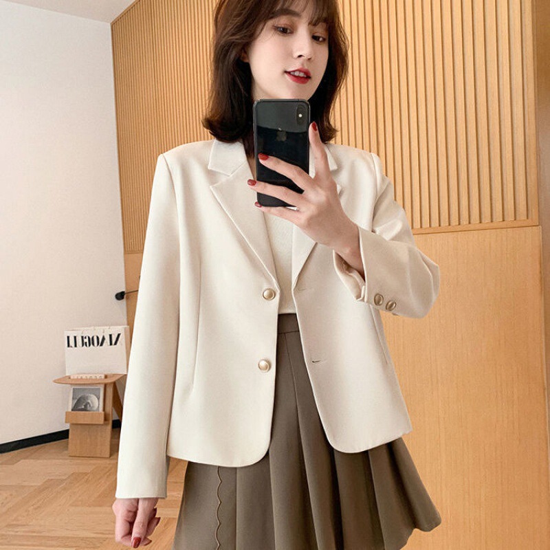 Casual Niche Design Sense Non-ironing Suit Jacket Women's High-grade Short 2024 Spring New Fashionable Small Suit Casual Niche Design Sense Non-ironing Suit Jacket Women's High-grade Short 2024 Spring New Fashionable Small Suit