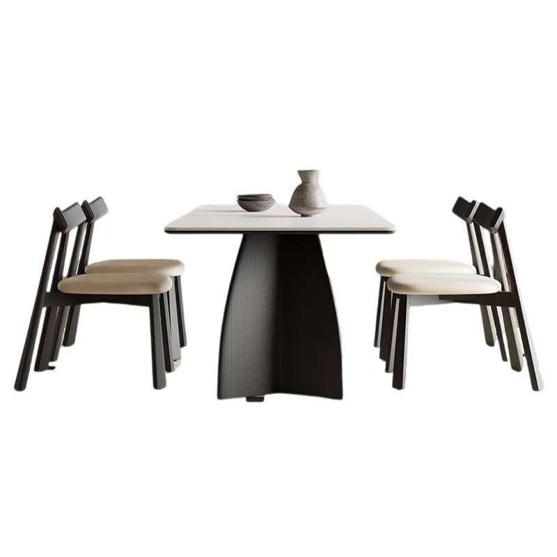 [풀 서포트 베이스 플레이트] 슬레이트 식탁 + 의자 4개(패들 체어)