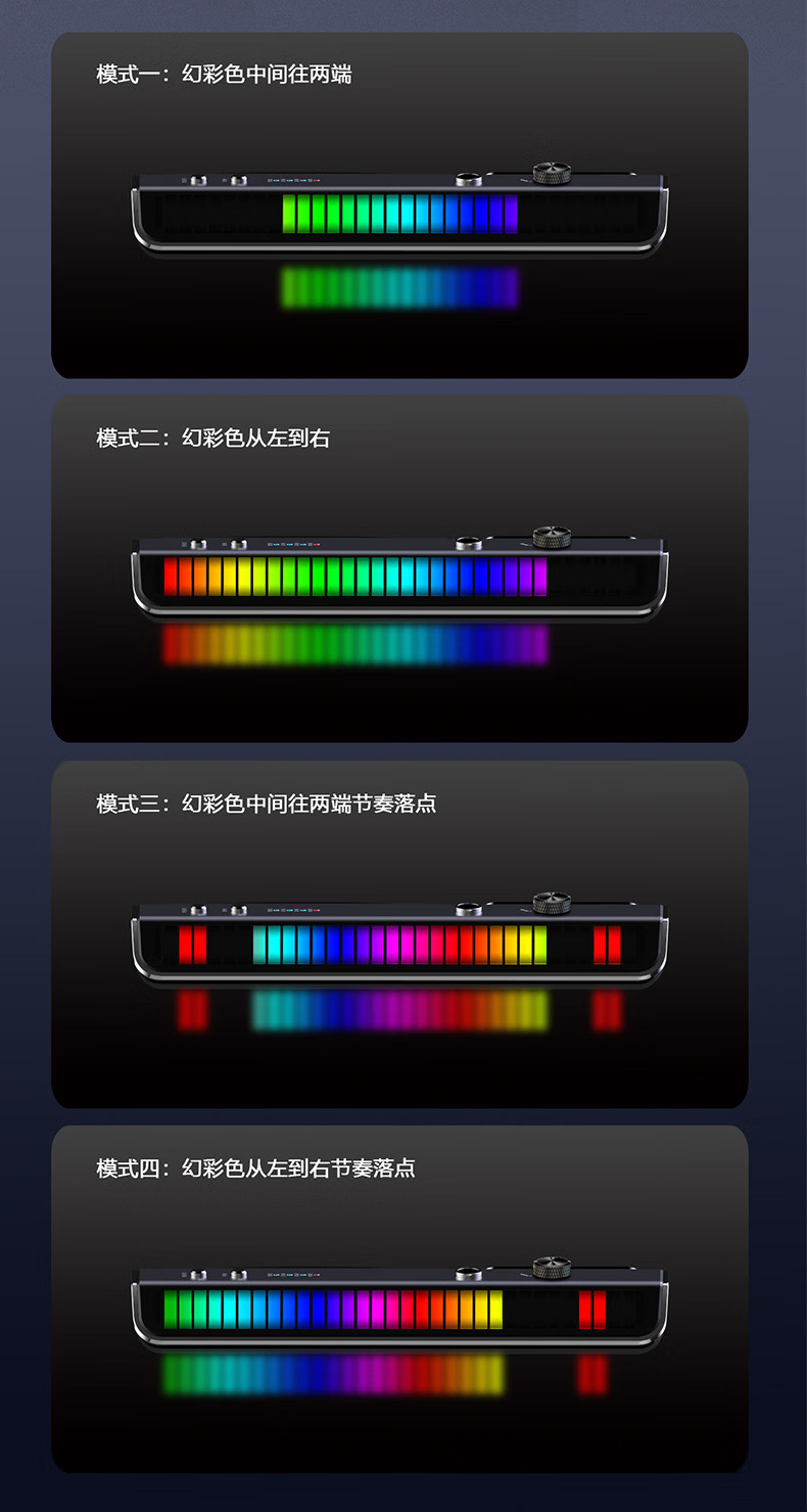 Car phone number plate, smart car aromatherapy ambient light, sound-activated light, interior decoration, temporary parking sign for cars