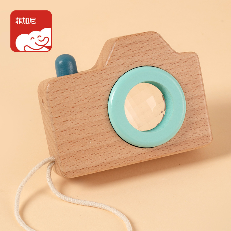 Cámara de simulación de madera para niños caleidoscopio poliprisma bebé divertido juego de casas regalo de rompecabezas de madera