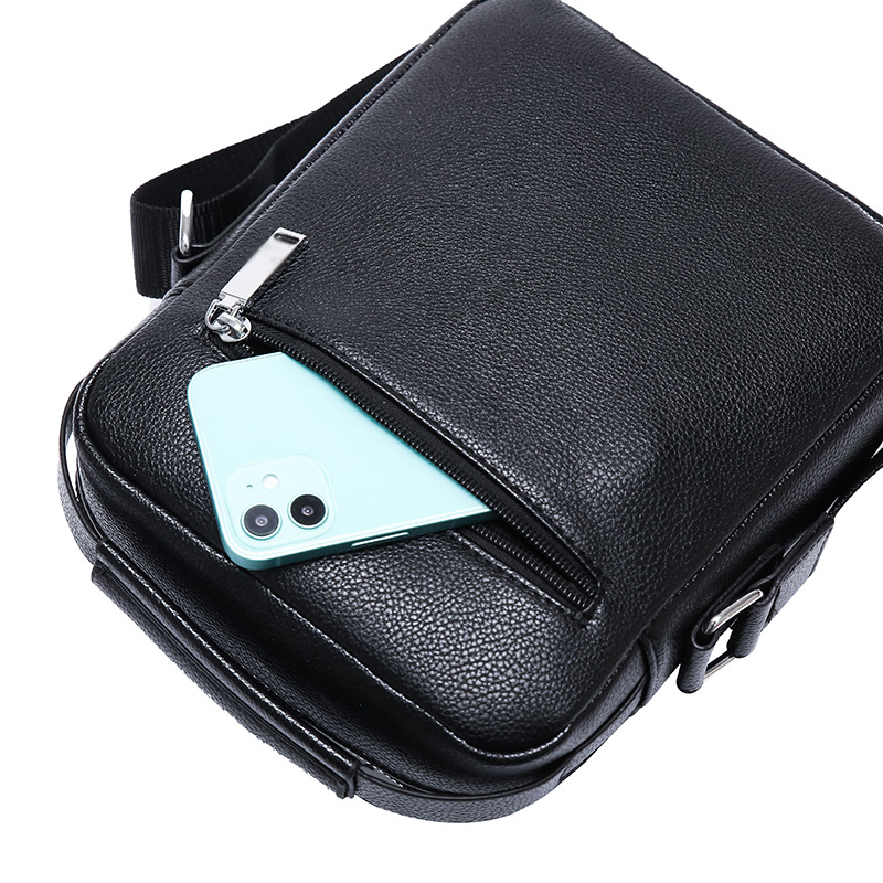Borsa a mano grande da uomo urbana, cartella verticale da lavoro, borsa a tracolla monospalla in morbida pelle, alla moda_voghion.com