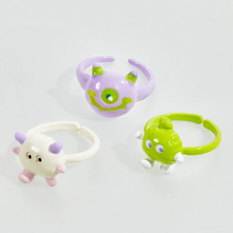 Cute Sweet Simple Style Monster Zinc Alloy Wholesale Open Rings display picture 3