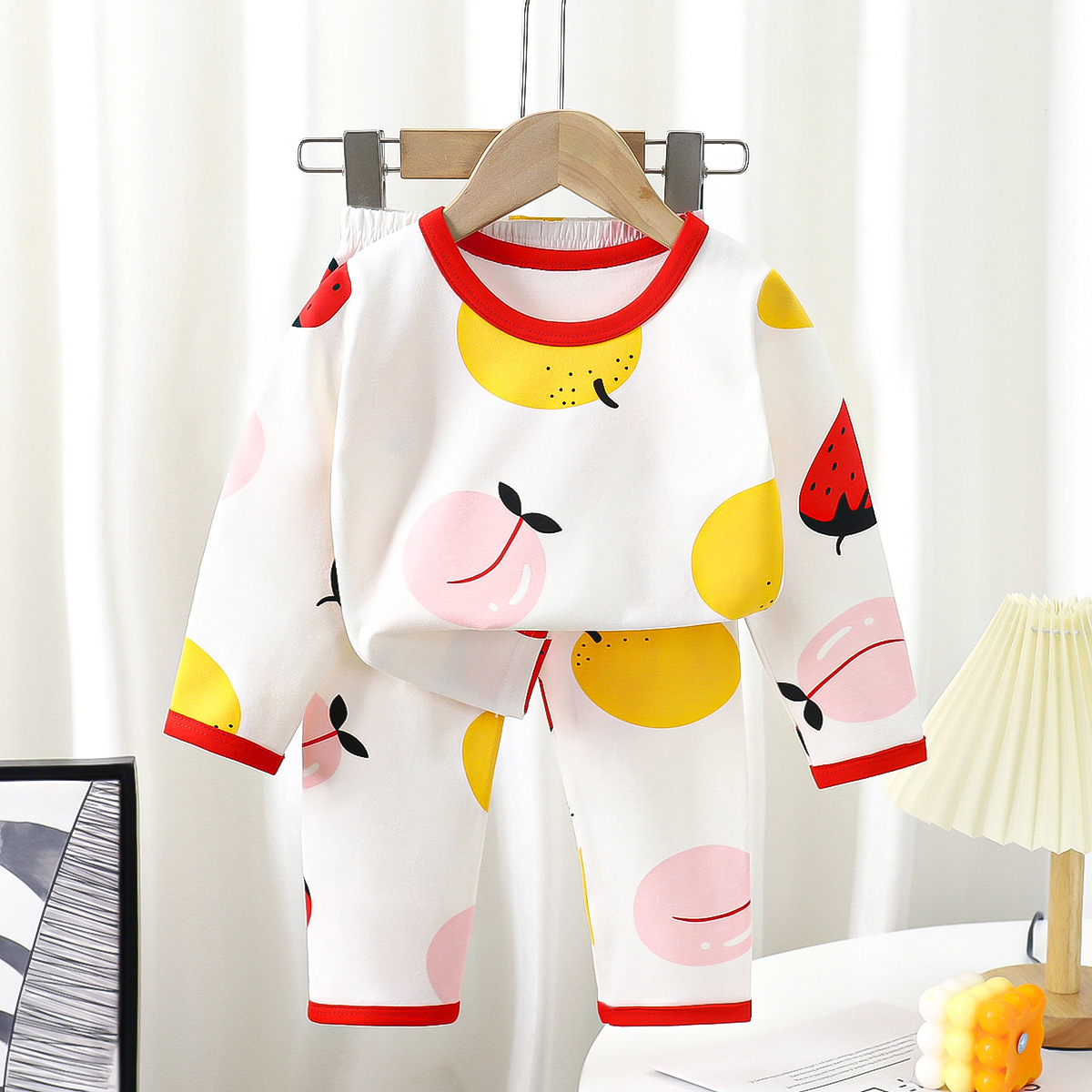 Children's Lycra underwear set baby cotton long Johns men and girls fall pajamas home wear children's pajamas