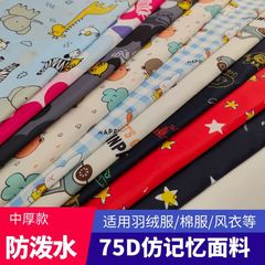 75D仿記憶 防風防水羽絨服布料 棉服棉衣風衣面料 經典羽絨服面料