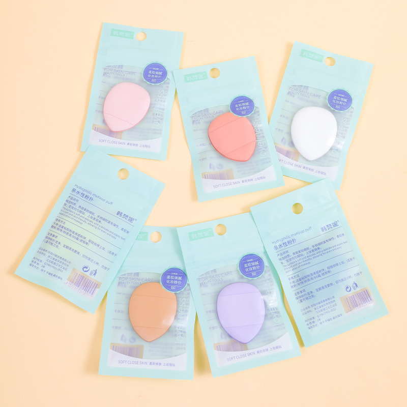 Mini aplicador de maquillaje en forma de gota de agua, ultra suave, no absorbe polvo, para nariz y ala delantera, corrector, base líquida pequeña, venta al por mayor