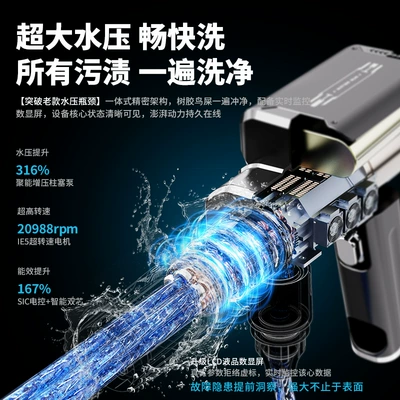 High pressure car wash water gun car and home use, powerful water