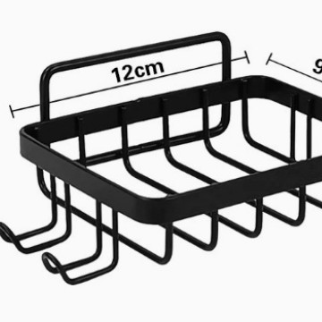 Acero inoxidable 304 jabón rack ponche-libre baño montado en la pared rack ventosa caja de jabón de pared estante de almacenamiento de lujo