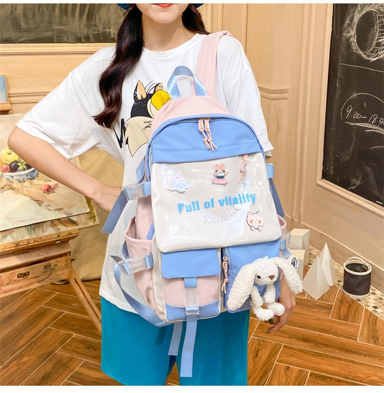 Wholesale Cute Bear Doll Pendant Contrast Color Transparent Large-capacity Backpack Nihaojewelry display picture 28