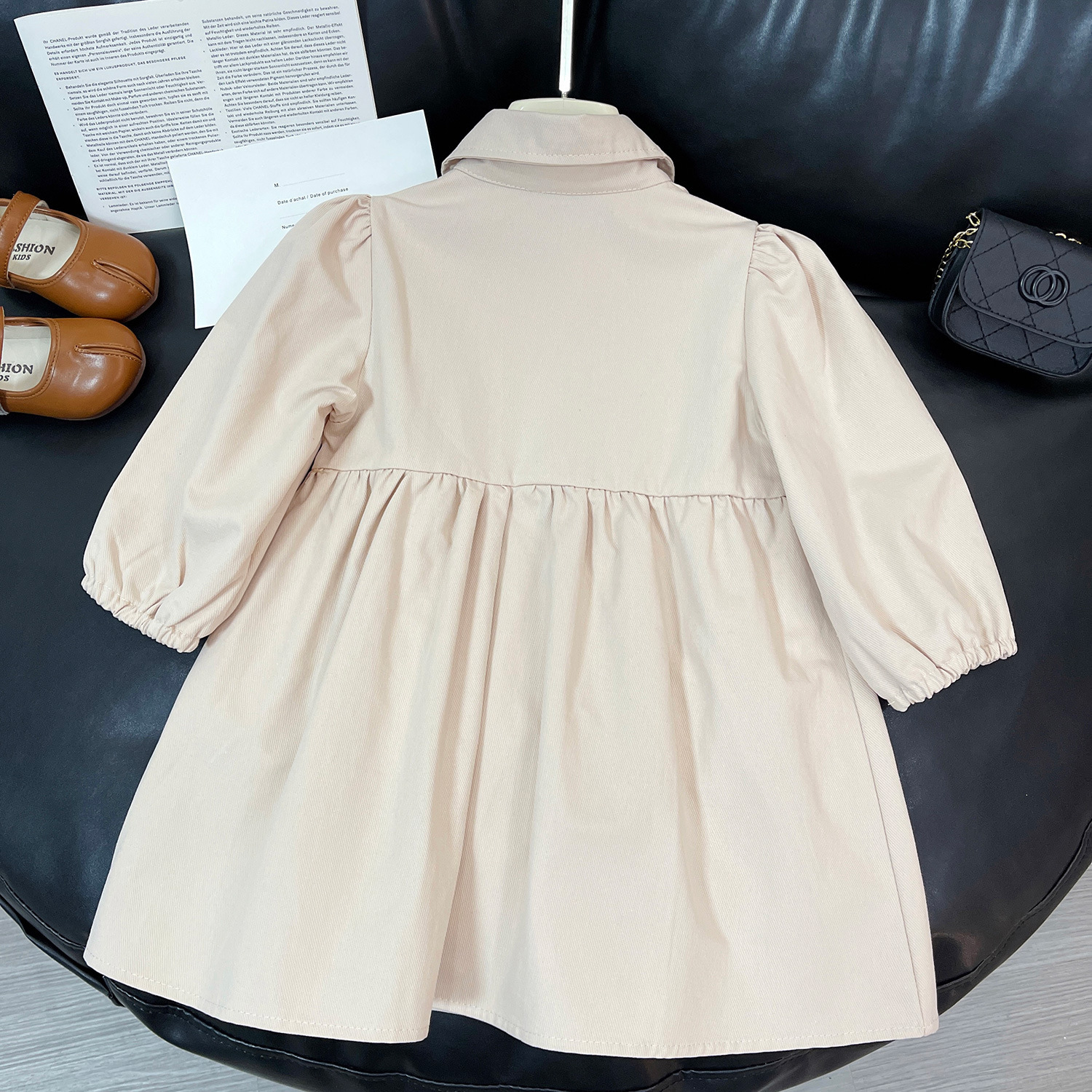 2023 Herbst neue koreanische Version Mädchen Jeansweste langärmeliges Kleid zweiteiliges Set 23353_voghion.com