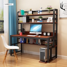电脑桌台式家用简约经济型书桌书架一体组合学生儿童写字桌子卧室