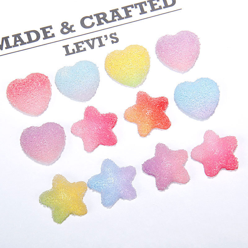 Imitation soft candy five-pointed star love diy accessories cream mobile phone shell accessories slime filler Imitation soft candy five-pointed star love diy accessories cream mobile phone shell accessories slime filler