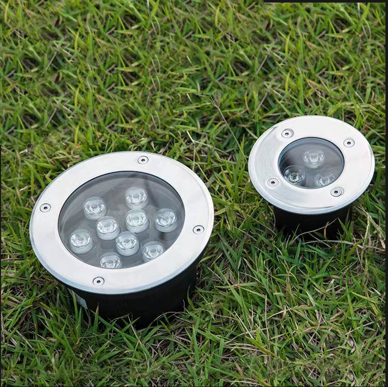 Luces LED subterráneas, focos empotrados en el suelo resistentes al agua, luces para jardín, patio y césped, luces cuadradas para paredes exteriores, súper brillantes. image 4