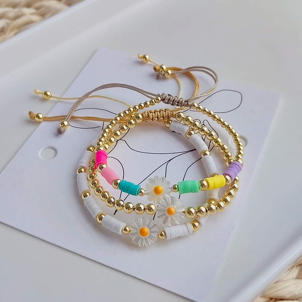 9g Weight Bracelets Classification 1 Piece Quantity Simple Style Round Soft Clay Wholesale Bracelets