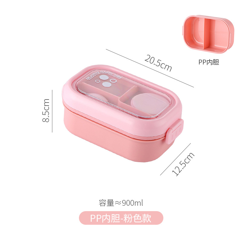 Juego de loncheras portátiles para estudiantes de paja de trigo de estilo japonés