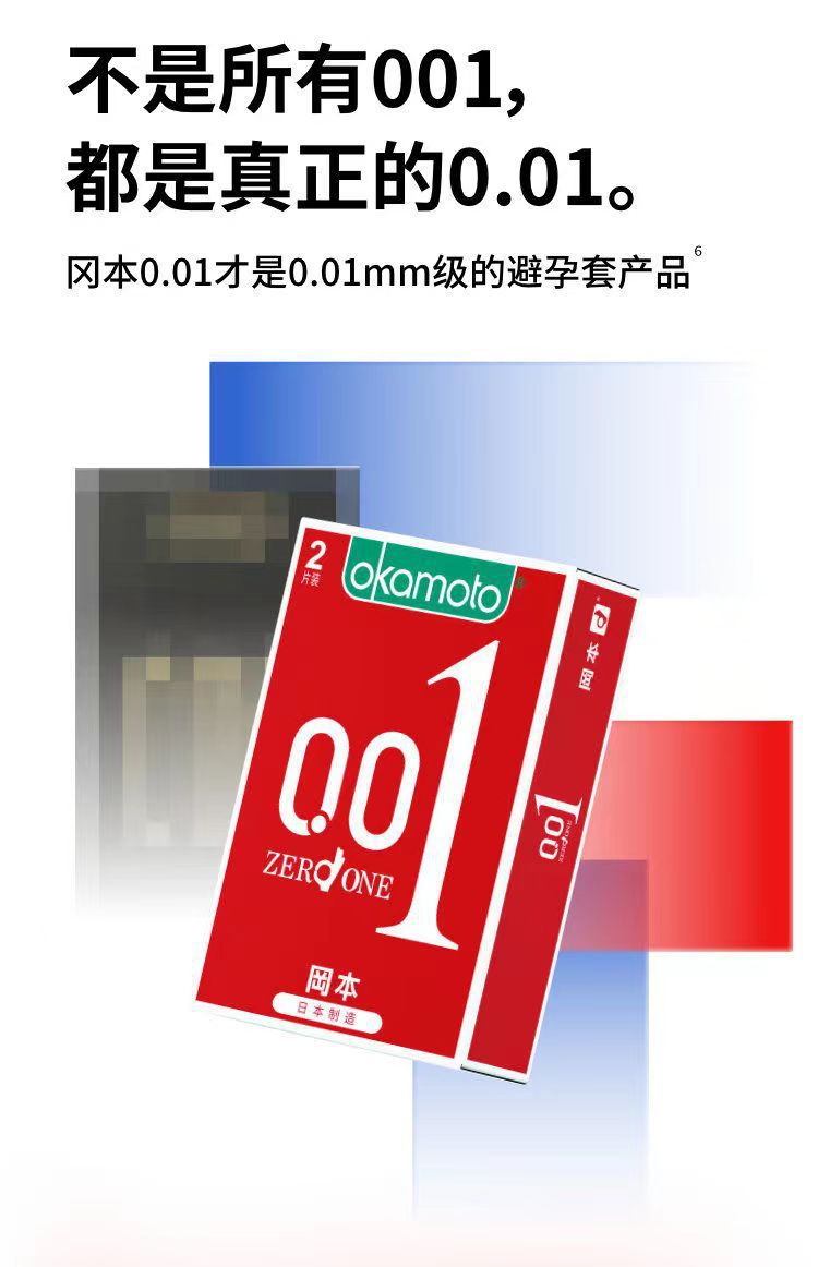 Okamoto 001 Polyurethane Condoms, Ultra-Thin Lubricated, 2-Pack, Medium — detail image 13