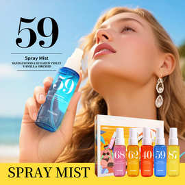 跨境爆款沙滩数字无酒精香水身体头发香氛喷雾巴西里欧美希音TK