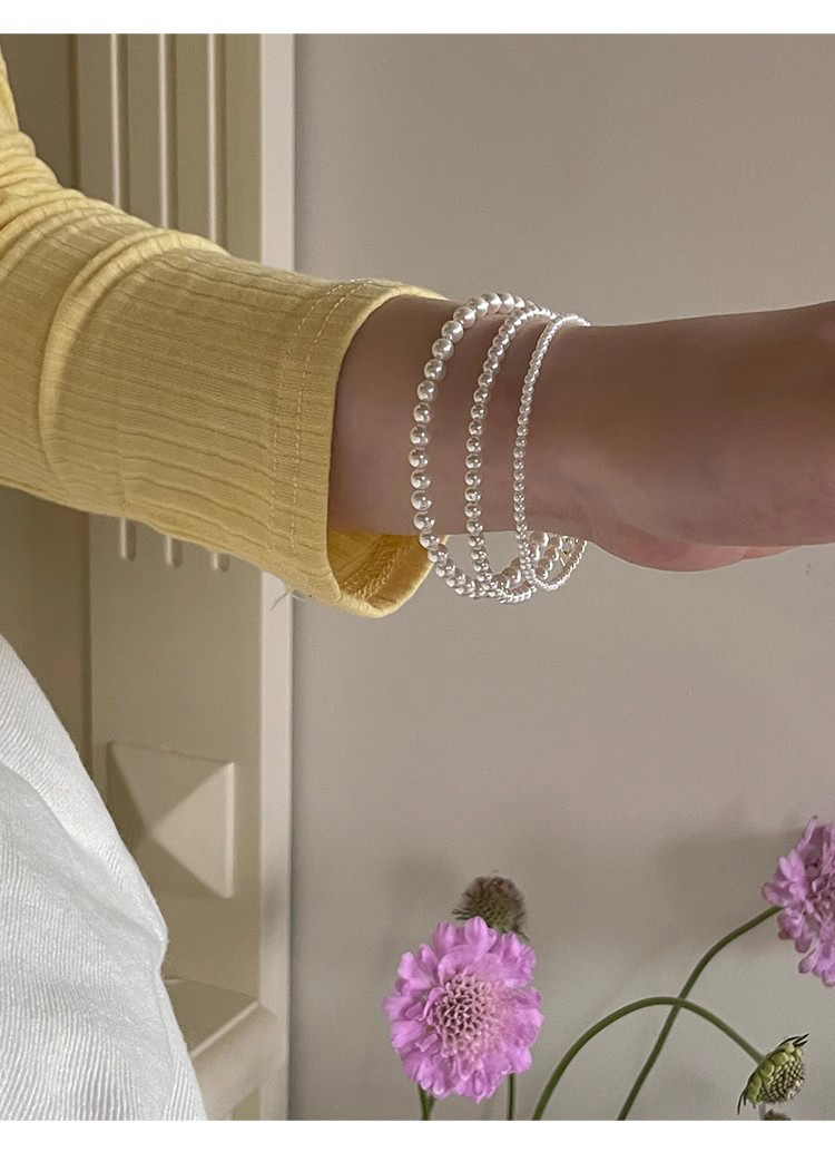 3g Weight Bracelets Classification 925 sterling silver Chain Material Beaded Chain Chain Type 1 Piece Quantity Daily Occasion 925 Sterling Silver, Imitation Pearl Material Geometric Pattern All Seasons Season Women's Gender Basic Style 1 Piece 925 Sterling Silver Geometric 925 Sterling Silver Beaded Chain Bracelets 7