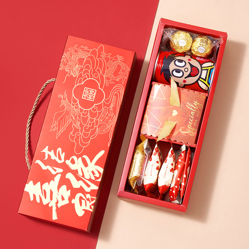 Wedding Candy Gift Box Finished Sugar Wedding Accompanying Ceremony Engagement Bench Return Gift Box Good Candy suit to Send Guests