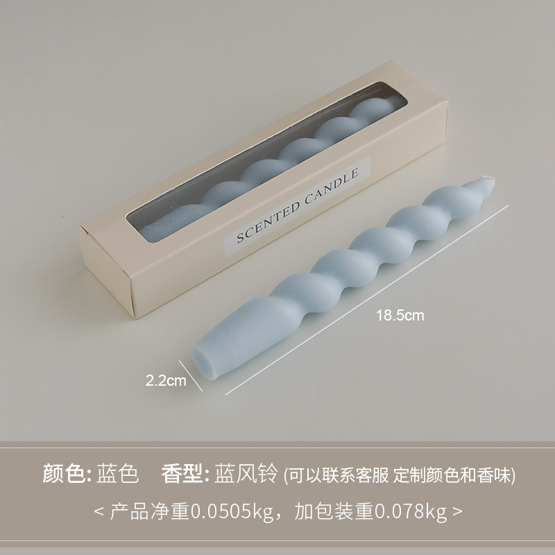 Velas de perfume espirales de barra larga vela de banana regalo de nicho atmósfera de estilo creativo de barra de cera