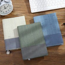 a5高档商务办公软皮插套笔记本记事本定制笔记本套装批发可印logo