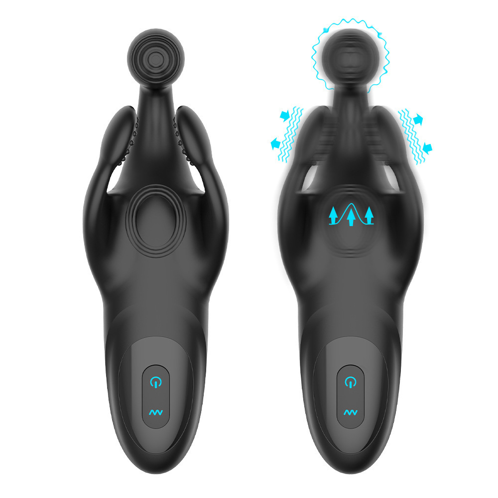 Odin Triple-Head Vibrating Prostate and Testicle Massager, 10-Frequency Silicone Anal Plug — detail image 10