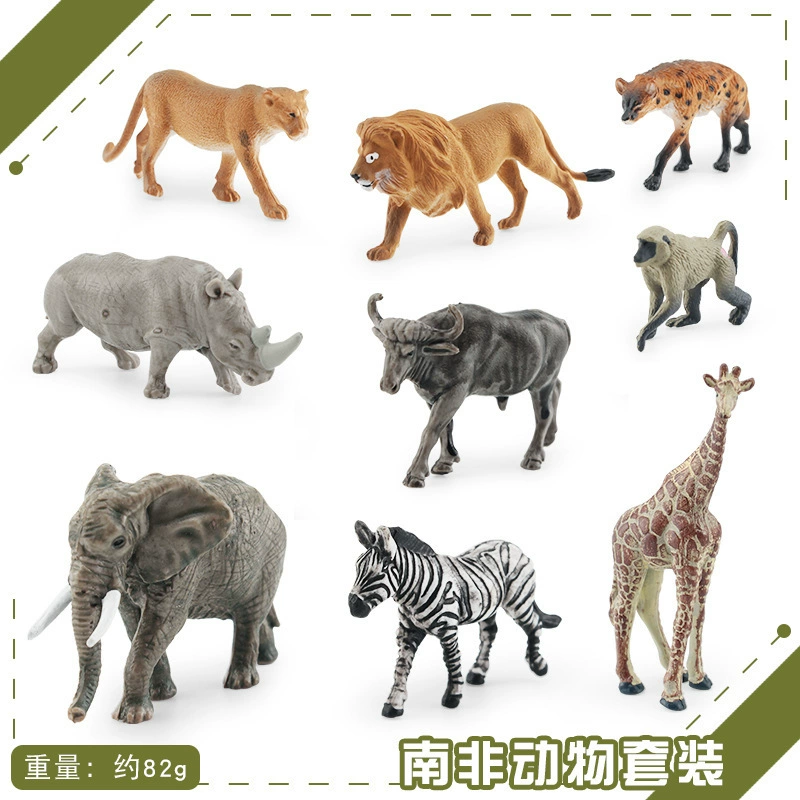 (Cross-border trading), realistic animal model, zebra, toy, lion, elephant