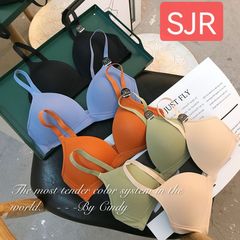 学生用ノンワイヤーシームレス下着、小さな胸プッシュアップ、快適で通気性のある女の子用ブラジャー、調節可能なブラジャー、薄いセクション