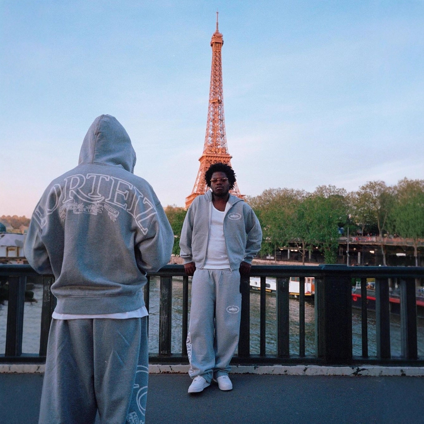 Trendy Alcatraz American Street Style Hooded Sweatshirt Zip-Up Jacket Loose Sweatpants Set 66 Street Fashion