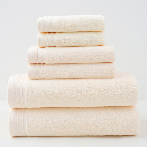Cross-border pure cotton bath towel six-piece set Amazon specializes in pure cotton towel set Bathtowelset foreign trade towel set