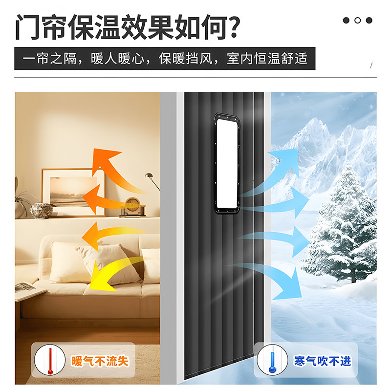棉门帘子冬季加厚隔音保温保暖空调防风防寒挡风冷库商用家用挂帘|undefined