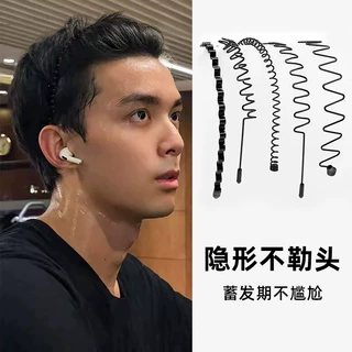 男士发箍潮外出隐形运动头箍背头洗脸碎发整理发卡百搭铁钢丝发箍