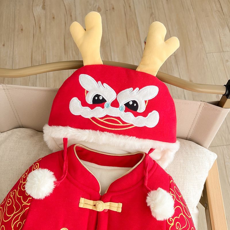 등산 옷  1 세 원피스 한 몸 옷  축제 겨울 옷 보름달 옷 100 일 새해 옷