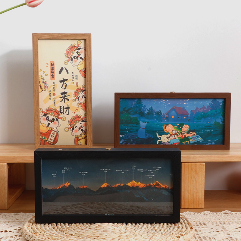 Three-Dimensional Night Light Luminous Photo Frame Table Decoration Bedroom Bedside Lamp Led Atmosphere Light Creative DIY Gift Picture Frame Wholesale