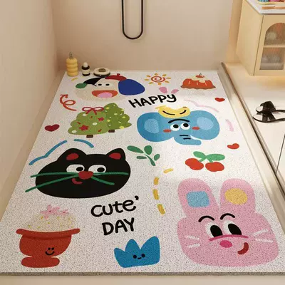 Shower Room, Children's Non-Slip Anti-Fall | Avtomobil döşəmə paspasları - cute-pet-3-5080cm
