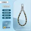 Wrist mobile phone lanyard - orange, green and black patterns