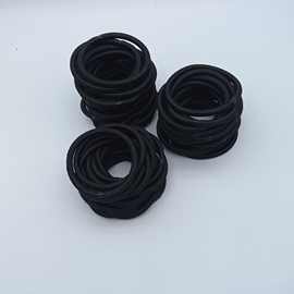 跨境黑色无接缝4MM粗橡皮皮筋发圈高弹力耐用diy配件头绳厂家批发