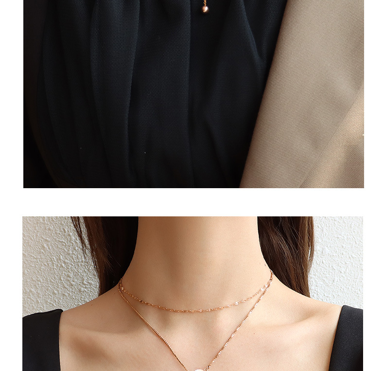 Fashion Simple Double Layered Necklace display picture 9