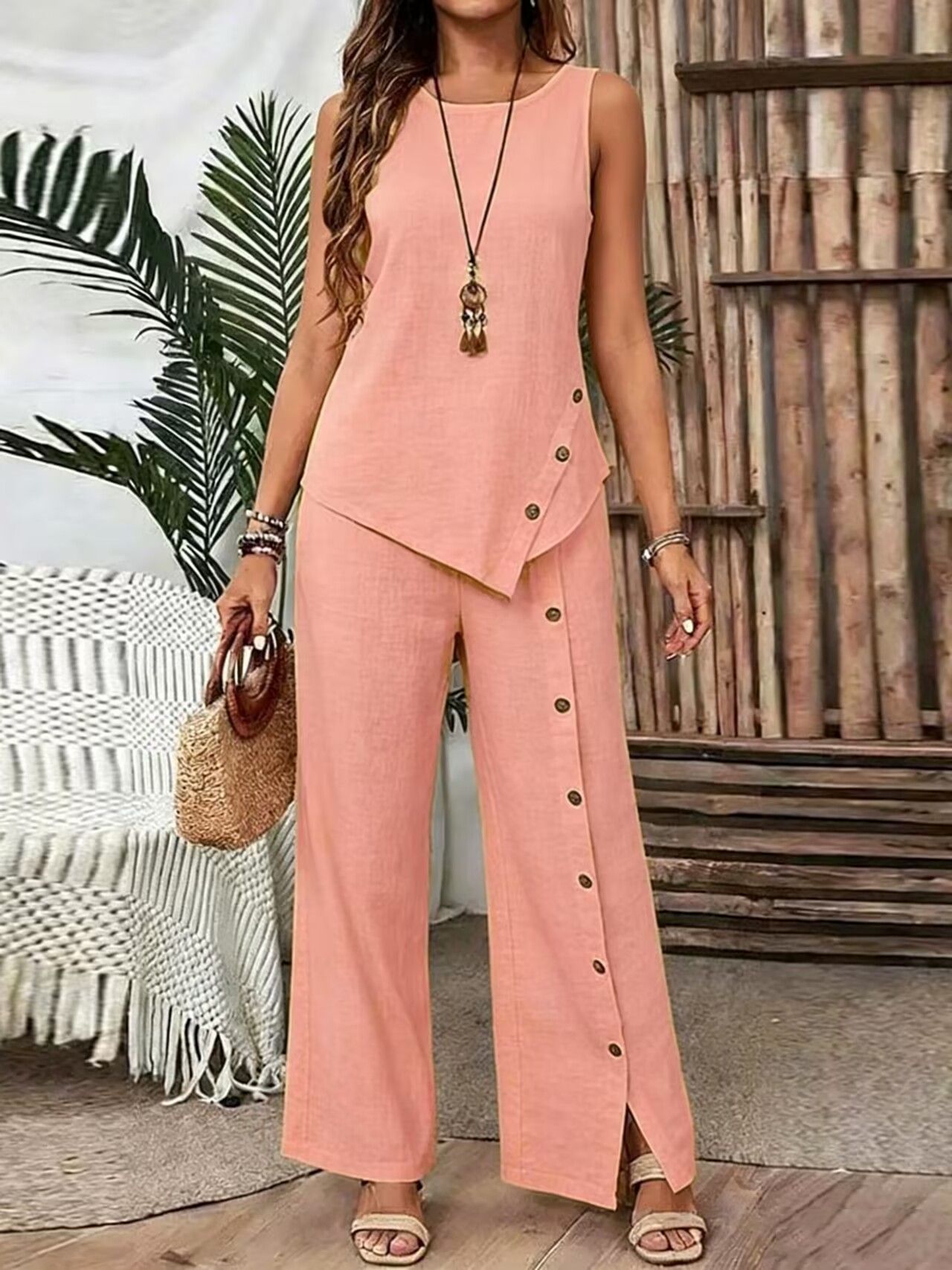 Sleevless, fuchsia