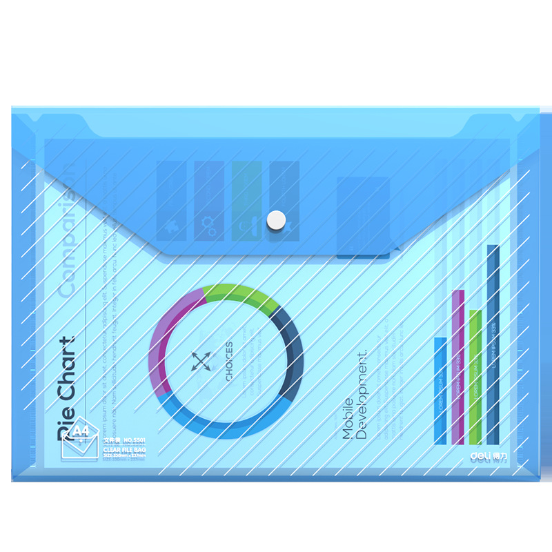 Bolsa de material de cierre de fuerza de plástico impermeable A4 bolsa de disciplina bolsa de archivo transparente bolsa de cierre de espesor extra 5501