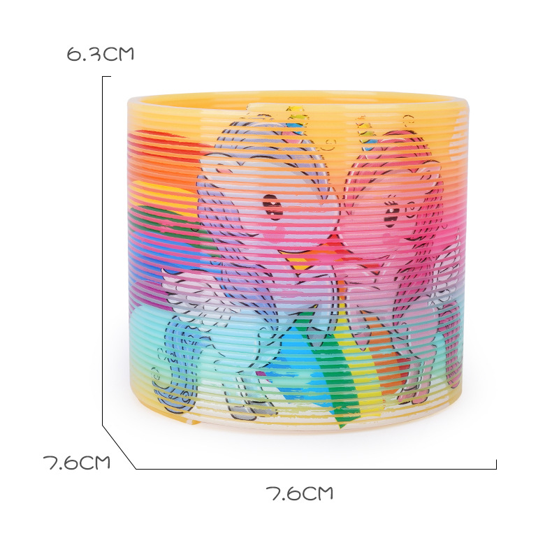 Nuevo medio caballo de dibujos animados Arco Iris anillo 7,6 cm anillo de primavera noche mercado puesto Venta caliente anillo de juguete educativo para niños image 5