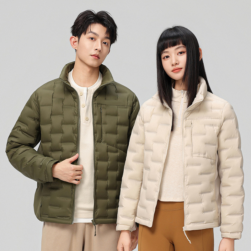 2025 otoño y invierno nuevo collar de abrigo delgado 90 chaqueta de plumón blanco caliente abrigo universal hombre