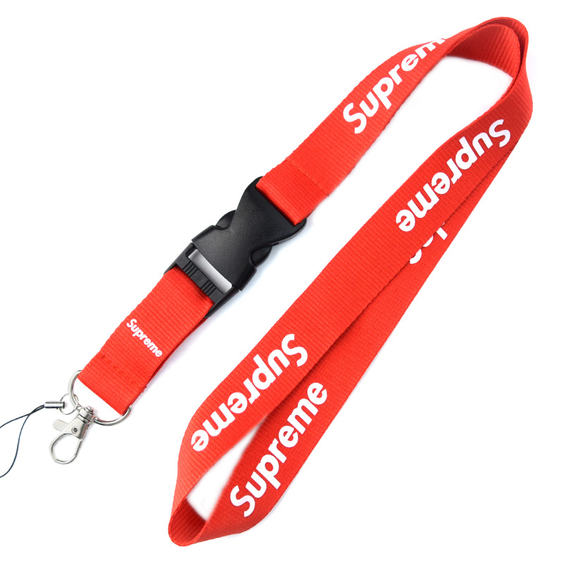 빨간색 끈 흰색 로고