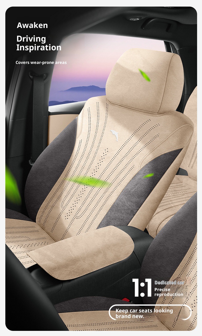 New Dolphin Smart Driving Edition Rams Saddle Car Seat Cushion Overseas Right-Hand Drive Seat Cover Cross-Border Full-Coverage Car Seat Cushion
