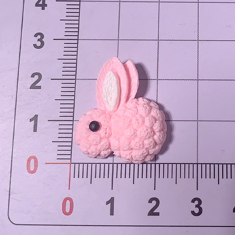 Nuevos dibujos animados de conejo orejas grandes diey accesorios de resina crema pegamento para el cabello adornos de cabello cuerda de cabello caja de teléfono móvil botones de zapatos parches hechos a mano